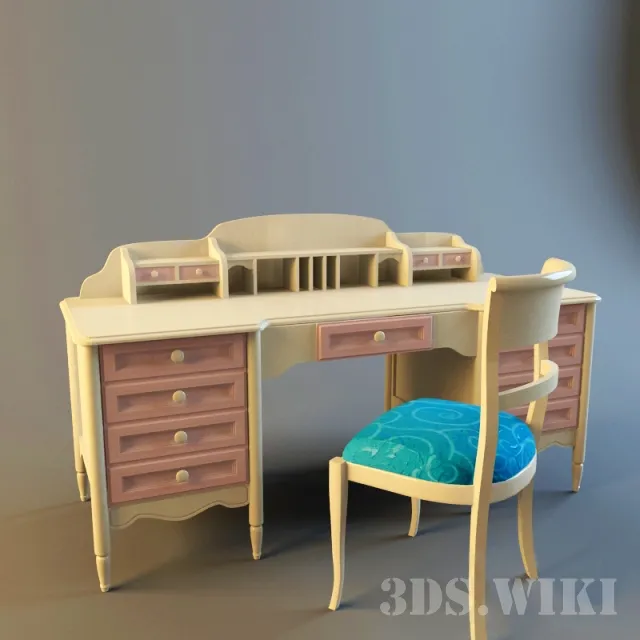 child-room – Forni Mobili table and chair 3ds Max