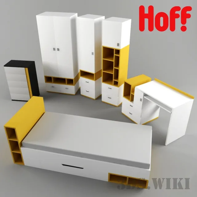child-room – Furniture from the Mobi series as well as a children’s chest of drawers Graphic 3ds Max