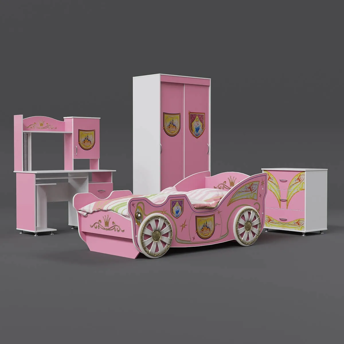 child-room – Furniture set Princess 3ds Max