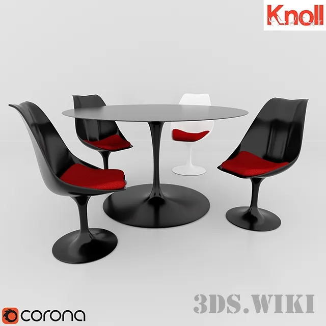child-room – KNOLL table and chairs 3ds Max