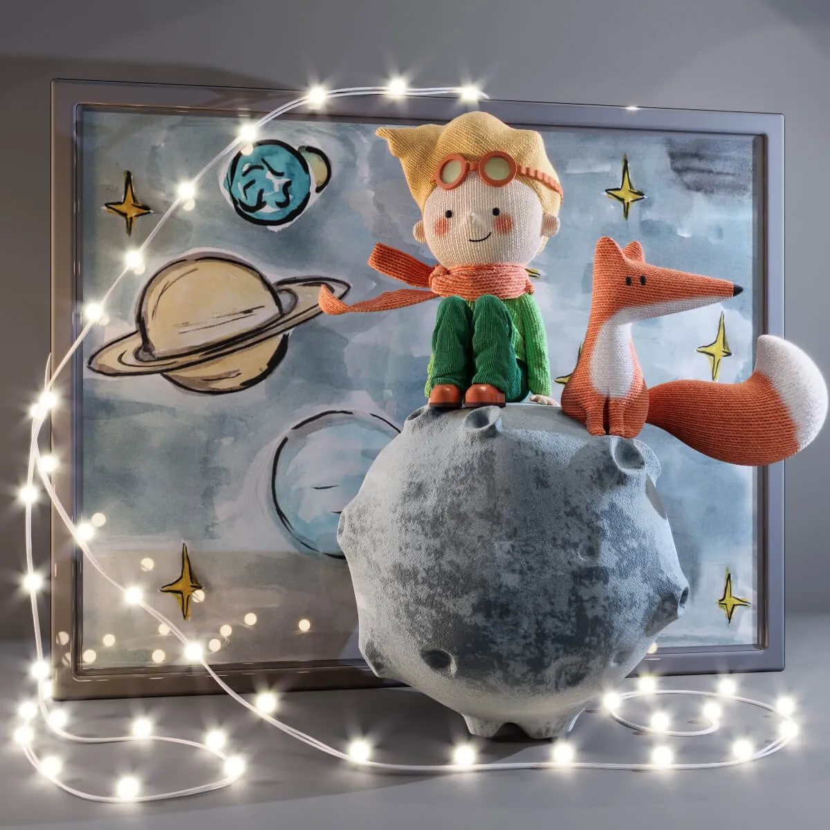 child-room – Little Prince and Fox 3ds Max