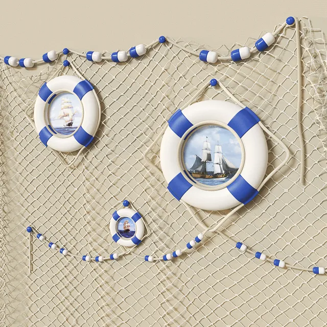 child-room – Marine decorative set 3ds Max