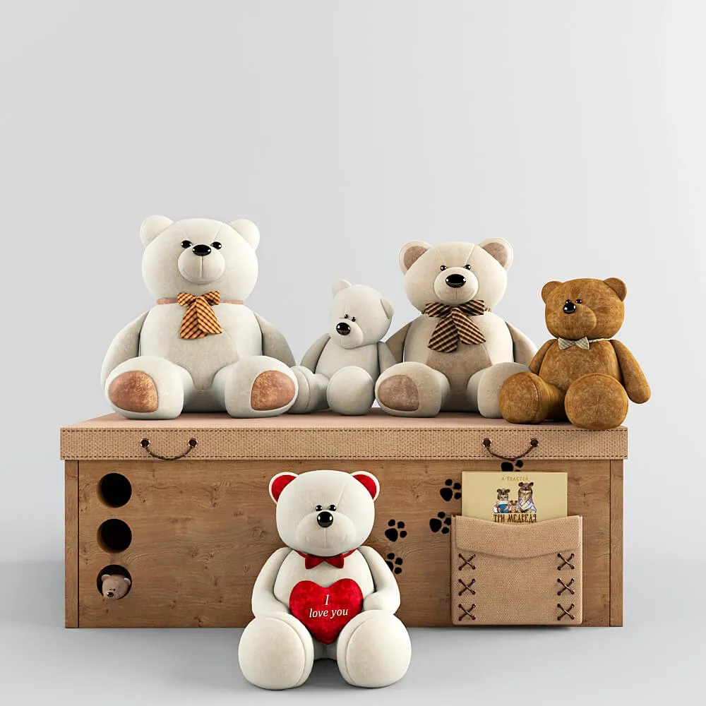 child-room – Play set with bears 3ds Max