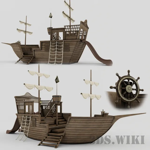 child-room – Playground ship 3ds Max