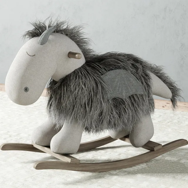 child-room – Plush Rocking dragon toy 1 3ds Max