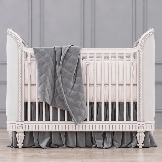 child-room – RH Belle upholstered Crib 8 3ds Max
