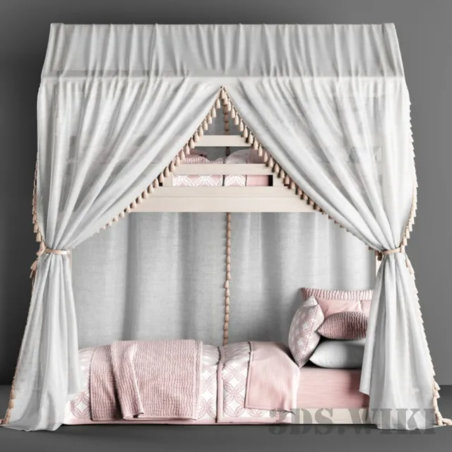 child-room – RH Cole House Bunk Bed 3ds Max