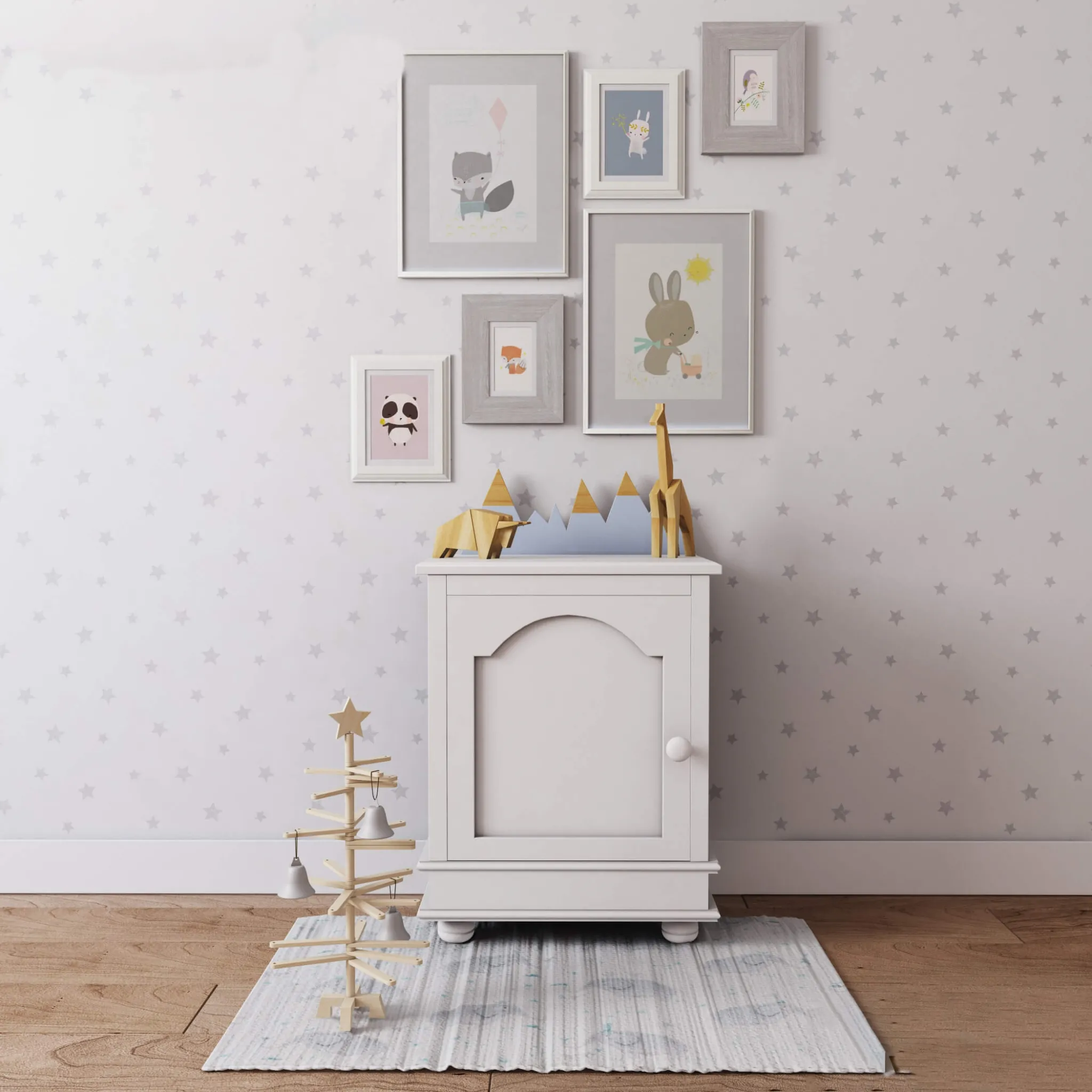 child-room – Set for children pedestal Théophile Patachou 3ds Max