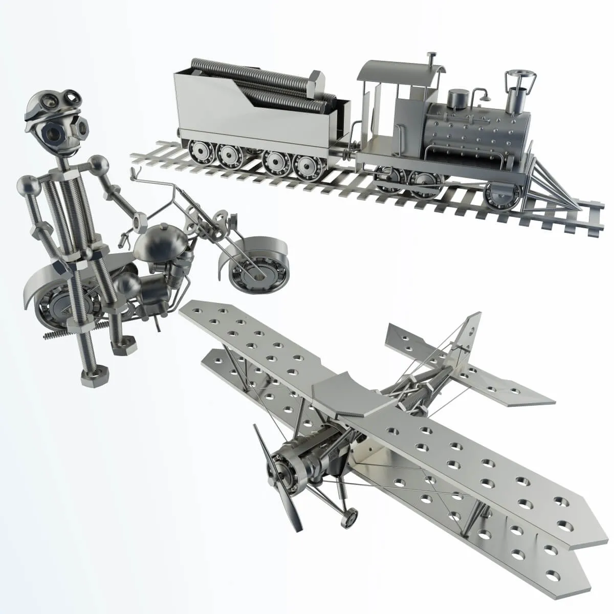 child-room – Set of metal toys 3ds Max