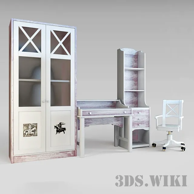 child-room – Set of old children’s furniture 3ds Max