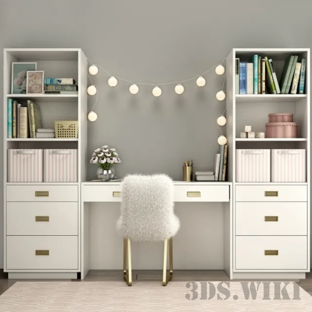 child-room – Shelf with writing table 3ds Max
