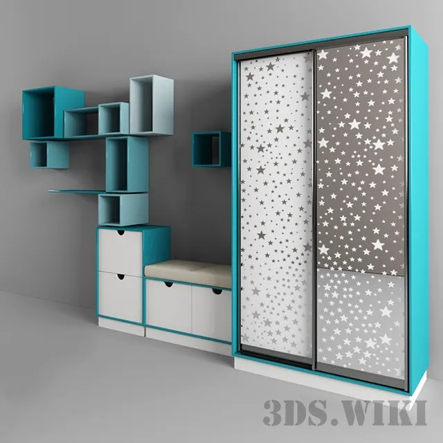 child-room – Shelves and cabinets 3ds Max