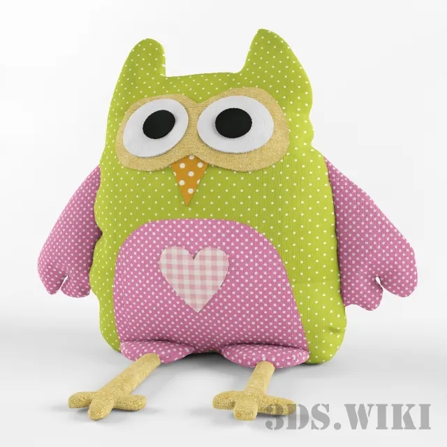 child-room – Stuffed toy owl 3ds Max