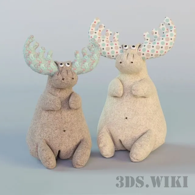 child-room – Stuffed toys moose 3ds Max