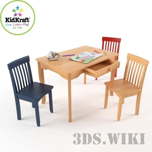 child-room – Table and chair Avalon 3ds Max