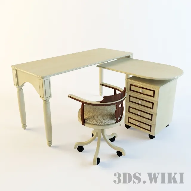 child-room – Table and chair in the nursery 3ds Max
