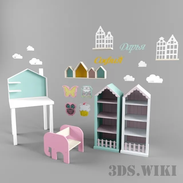 child-room – Toy furniture for children 3ds Max
