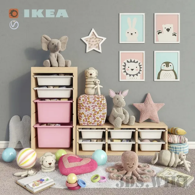child-room – Toys and furniture 3ds Max