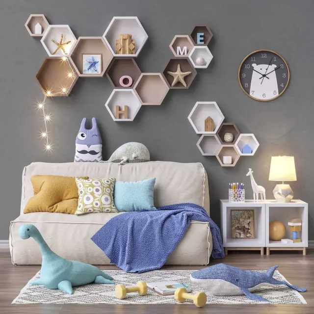child-room – Toys and furniture set 3ds Max