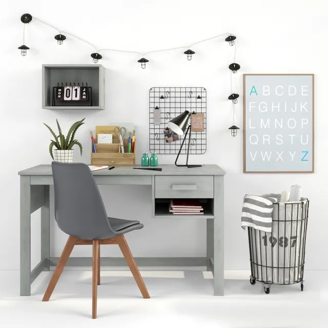 child-room – Writing Table and Decor 3ds Max