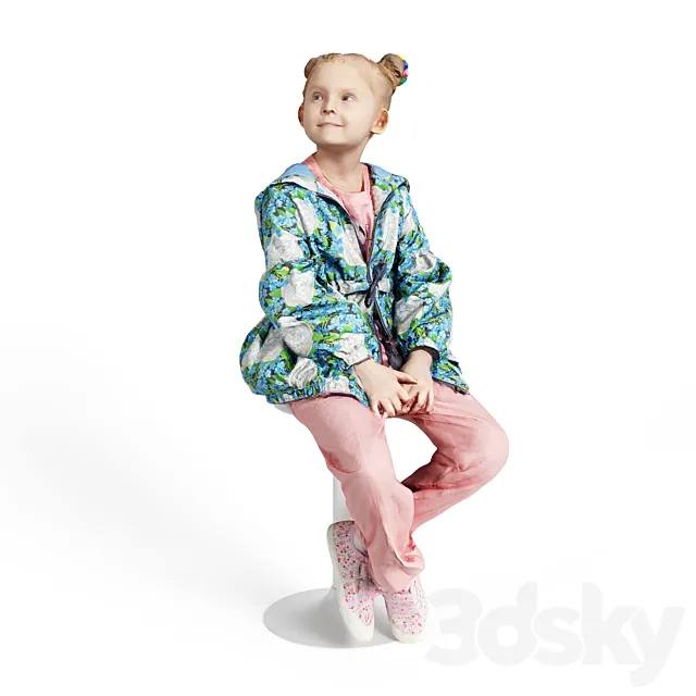 Child sitting KS00030 3ds Max