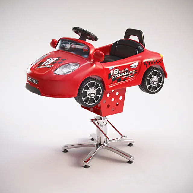 Children barber chair 3ds Max