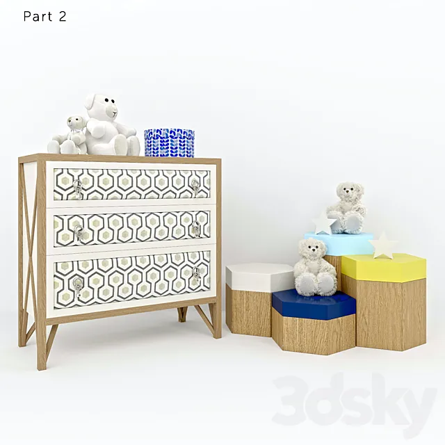 Children furniture nicola bacci tiramisu (part2) 3DS Max Model