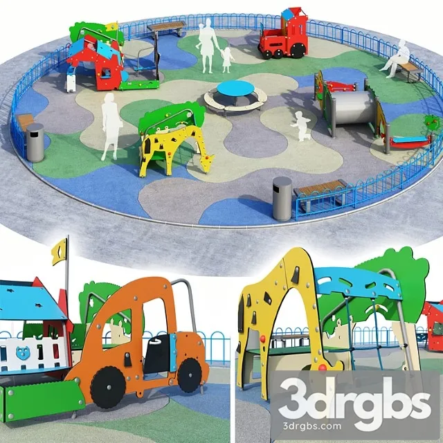 Children Kompan Playground 3dsmax Download