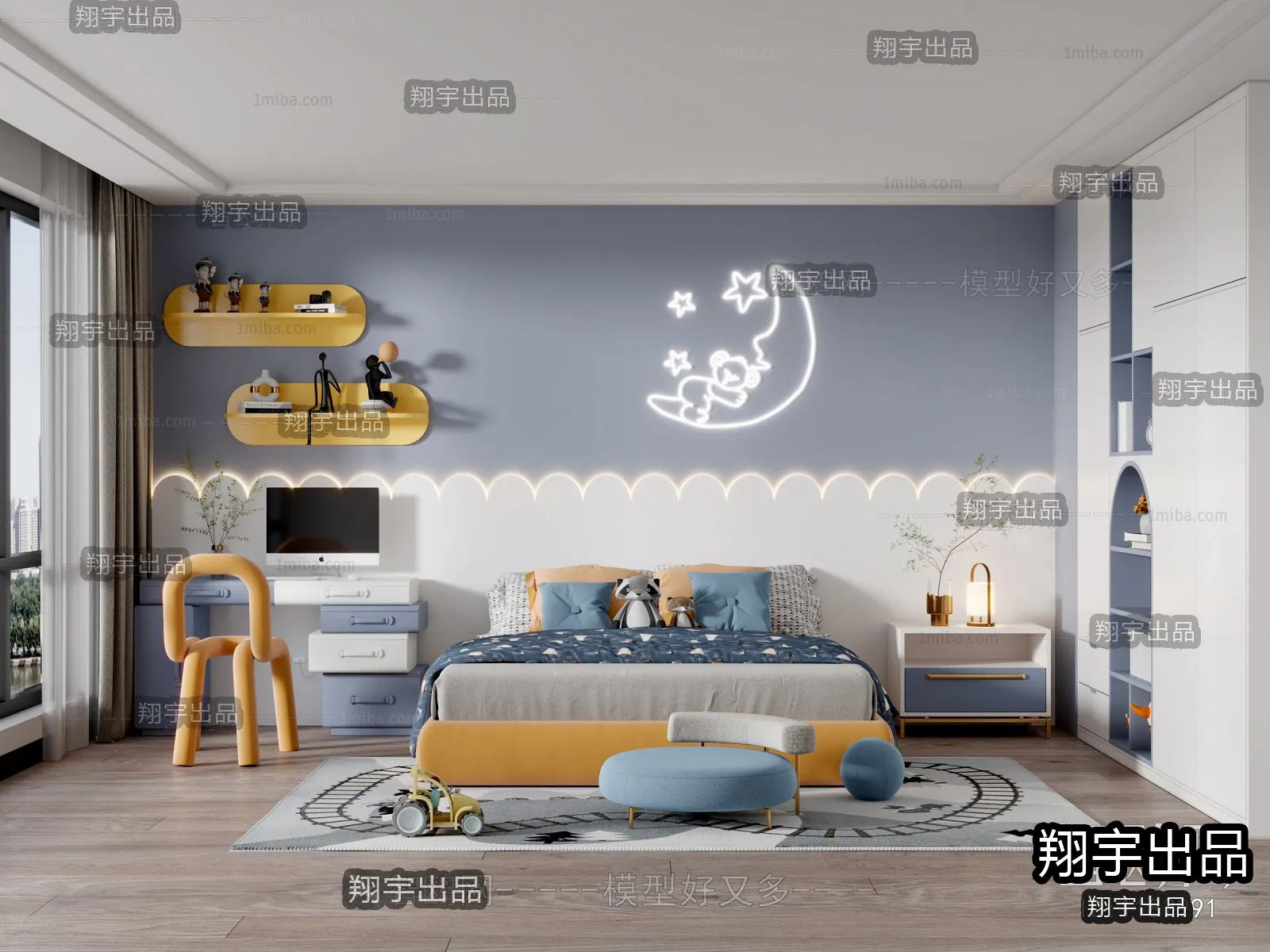 Children Room 3D Interior Scene – 3D Models – 024