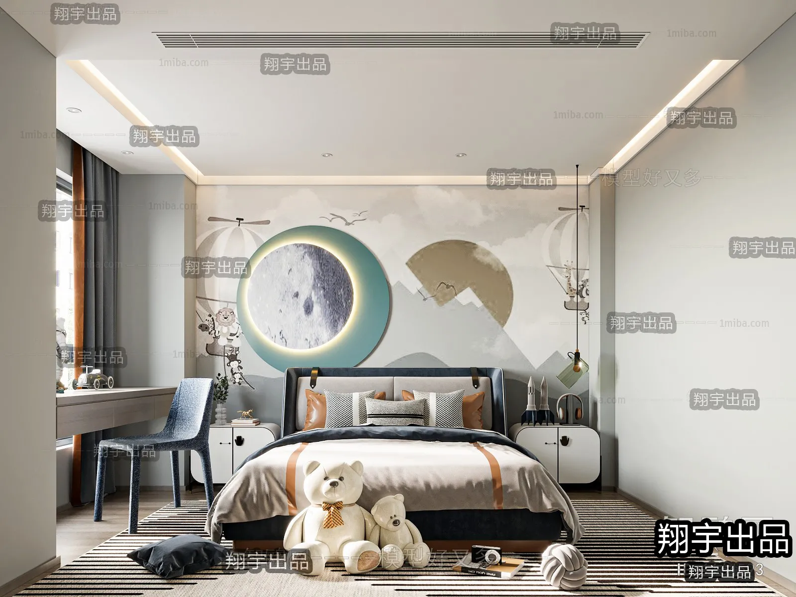 Children Room 3D Interior Scene – 3D Models – 035