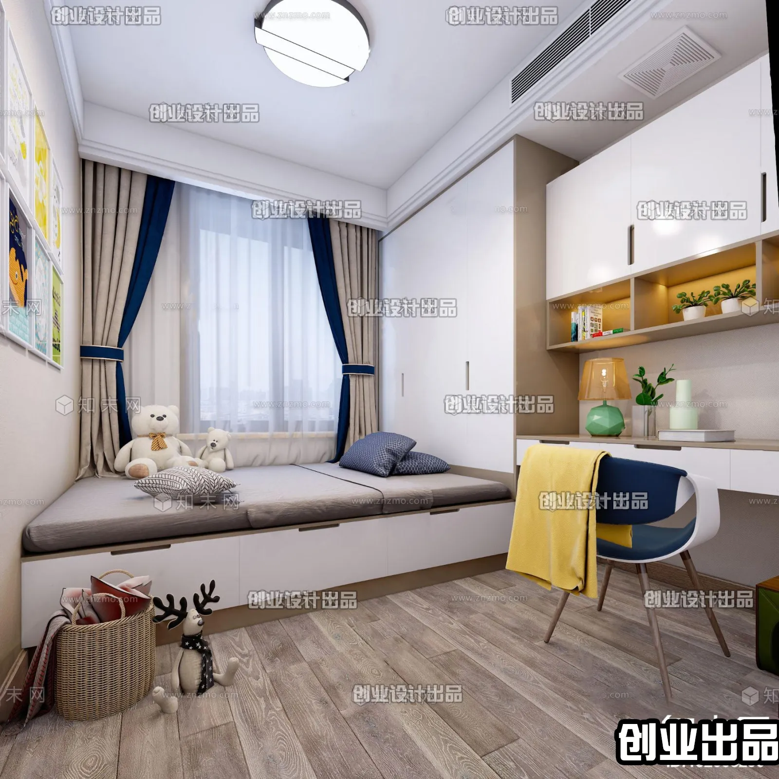 Children Room 3D Interior Scene – 3D Models – 070