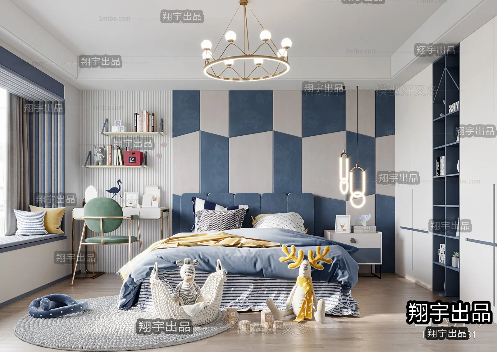 Children Room 3D Interior Scene – 3D Models – 090