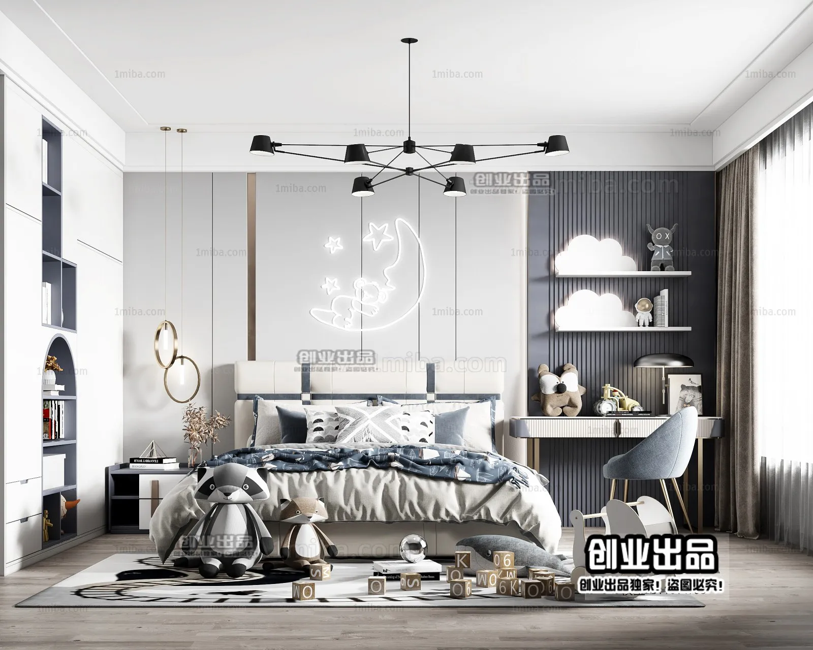 Children Room 3D Interior Scene – 3D Models – 216