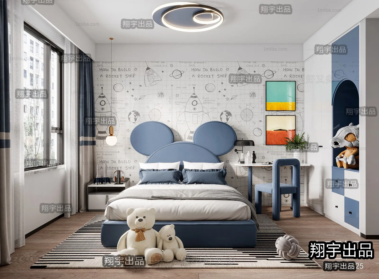 Children Room 3D Interior Scene – 3D Models – 220