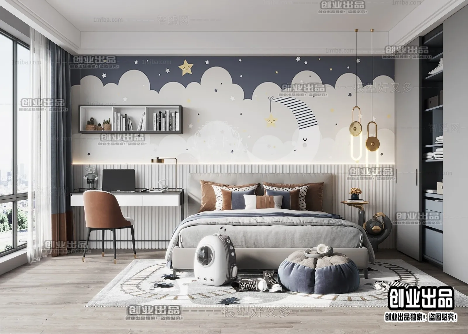 Children Room 3D Interior Scene – 3D Models – 234