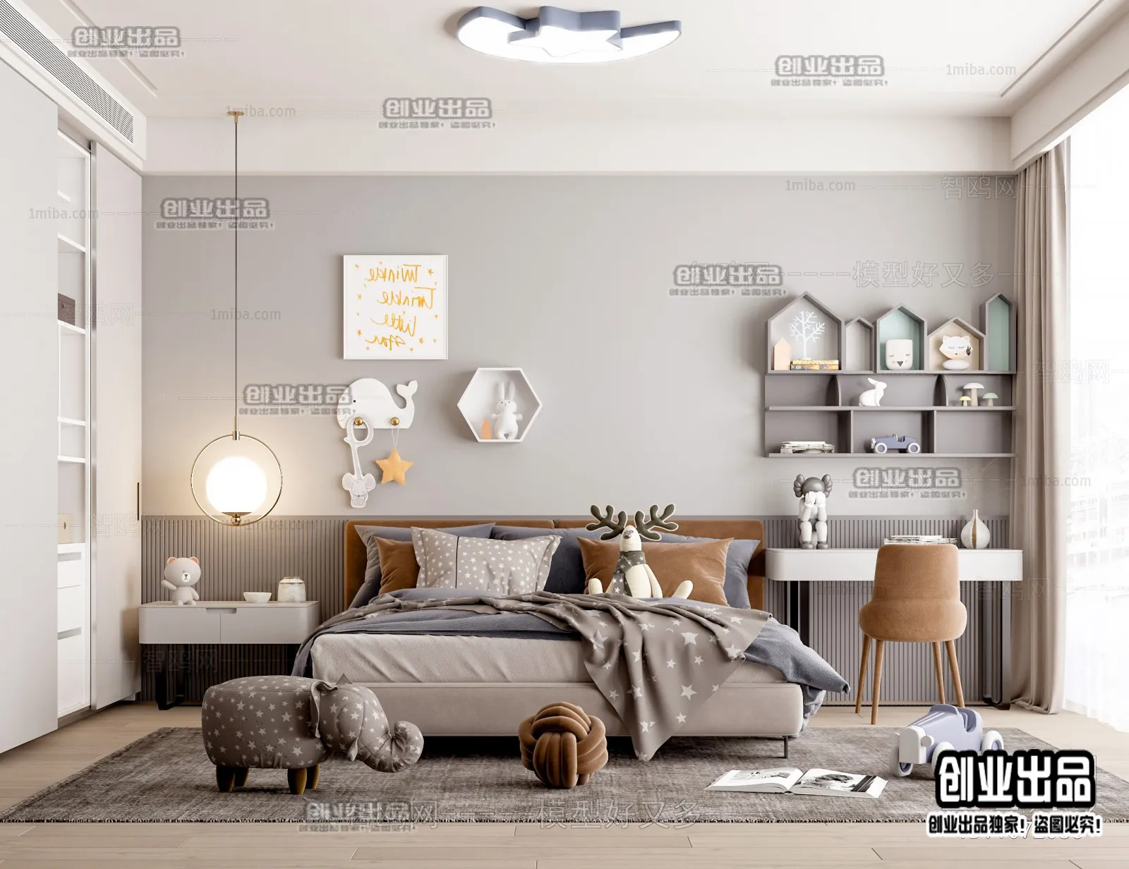 Children Room 3D Interior Scene – 3D Models – 236