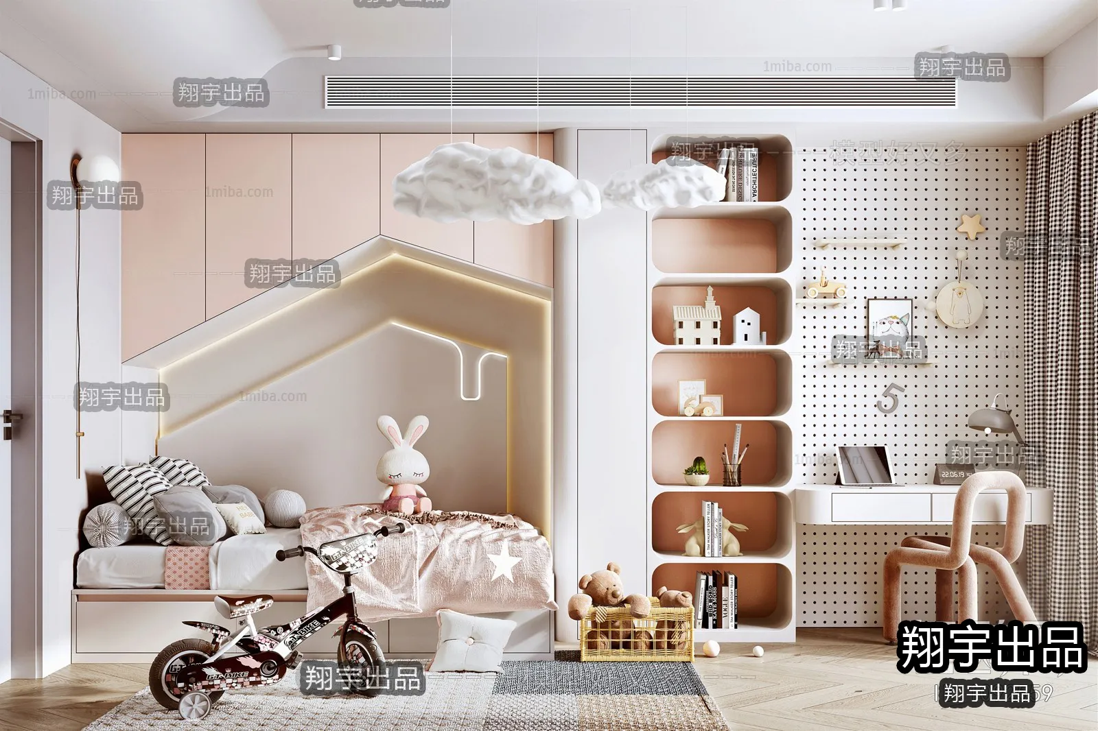 Children Room 3D Interior Scene – 3D Models – 240