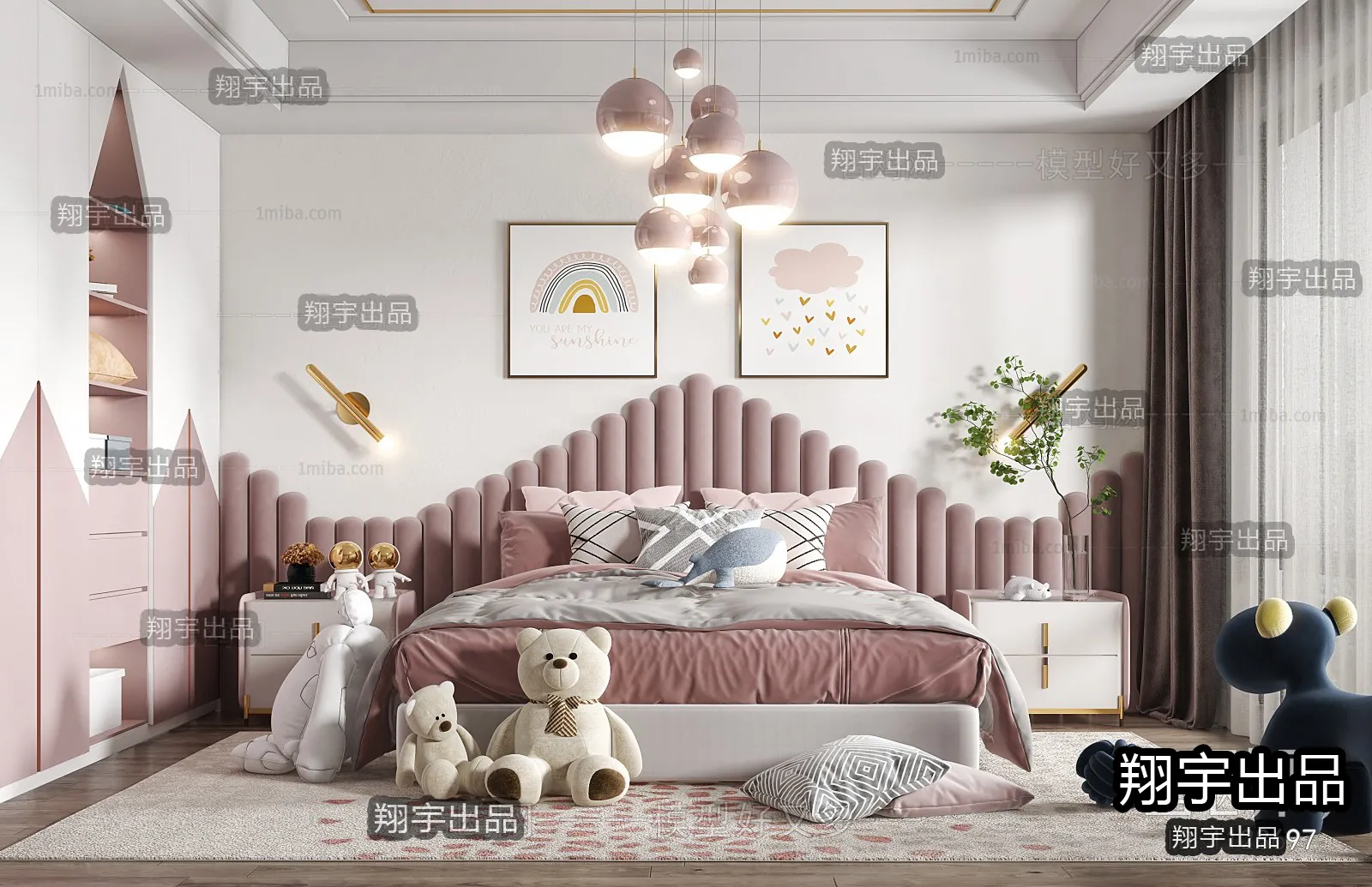 Children Room 3D Interior Scene – 3D Models – 256