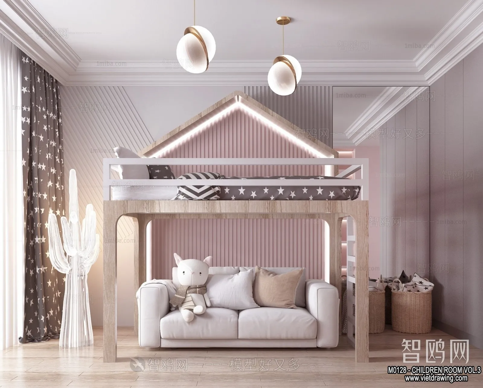 Children Room 3D Interior Scene – 3D Models – 282