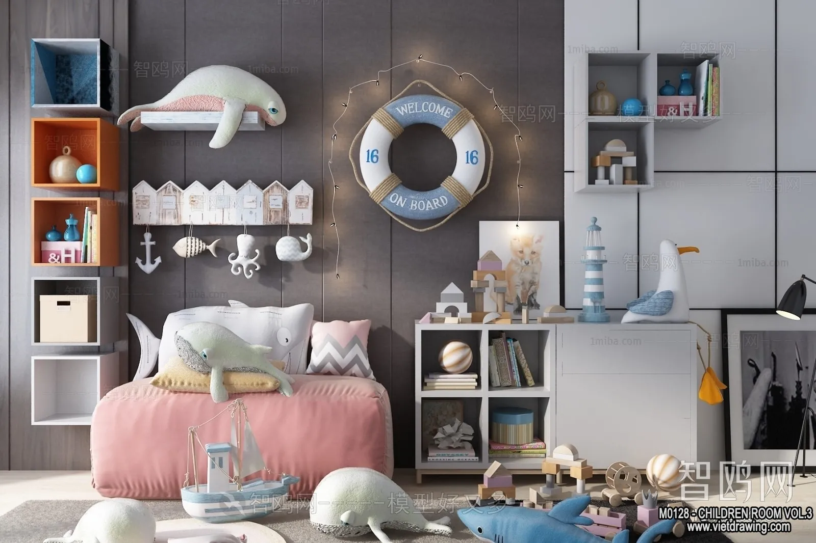 Children Room 3D Interior Scene – 3D Models – 284