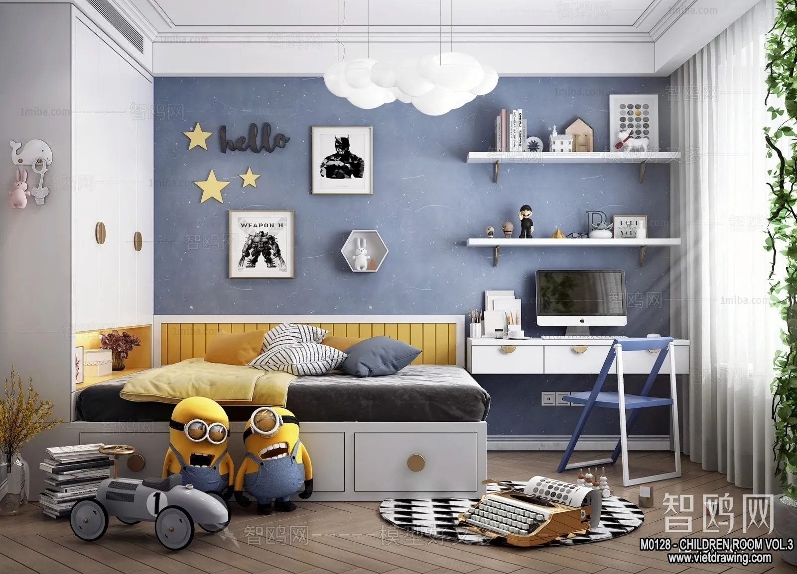 Children Room 3D Interior Scene – 3D Models – 288