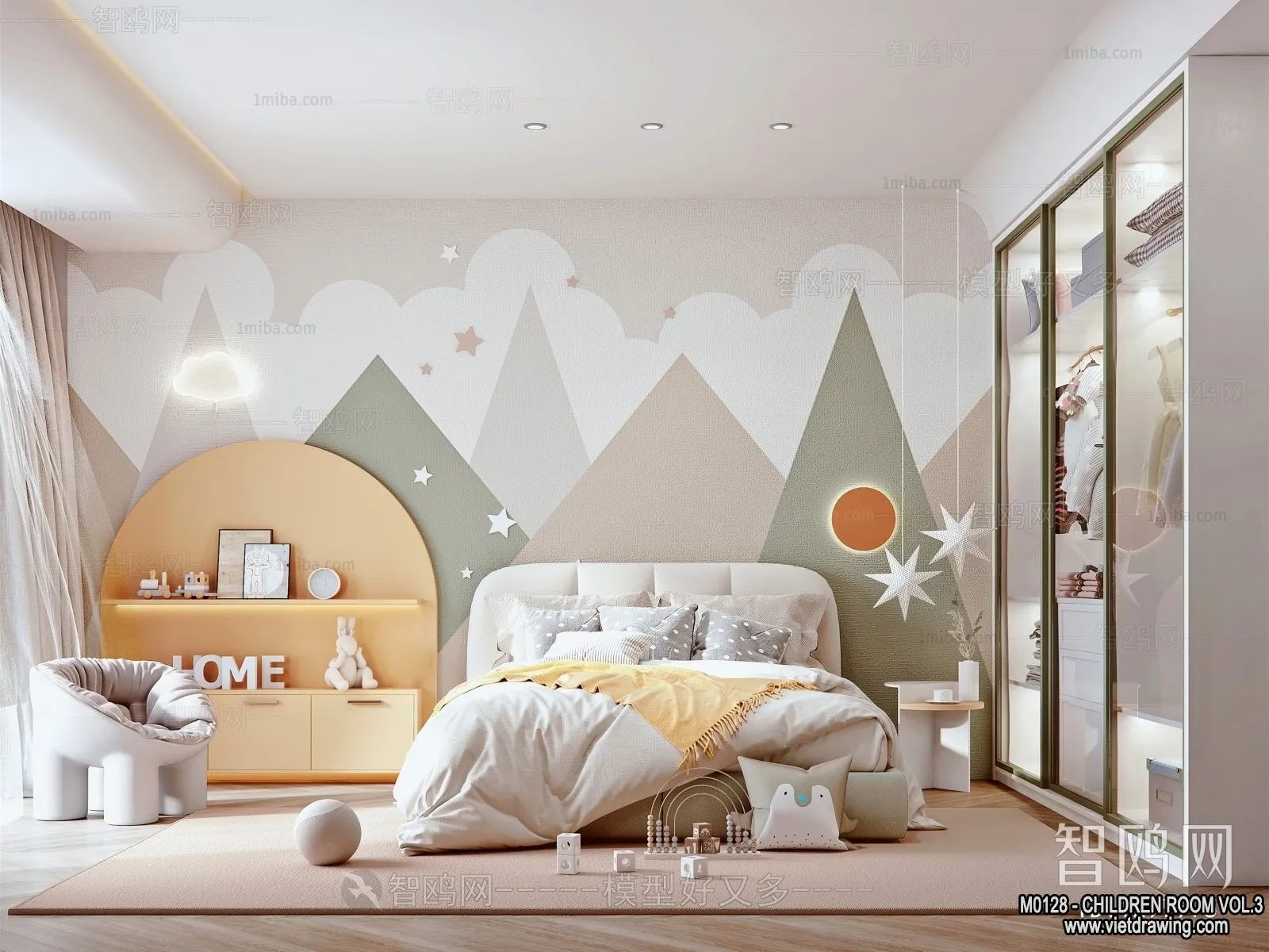 Children Room 3D Interior Scene – 3D Models – 298