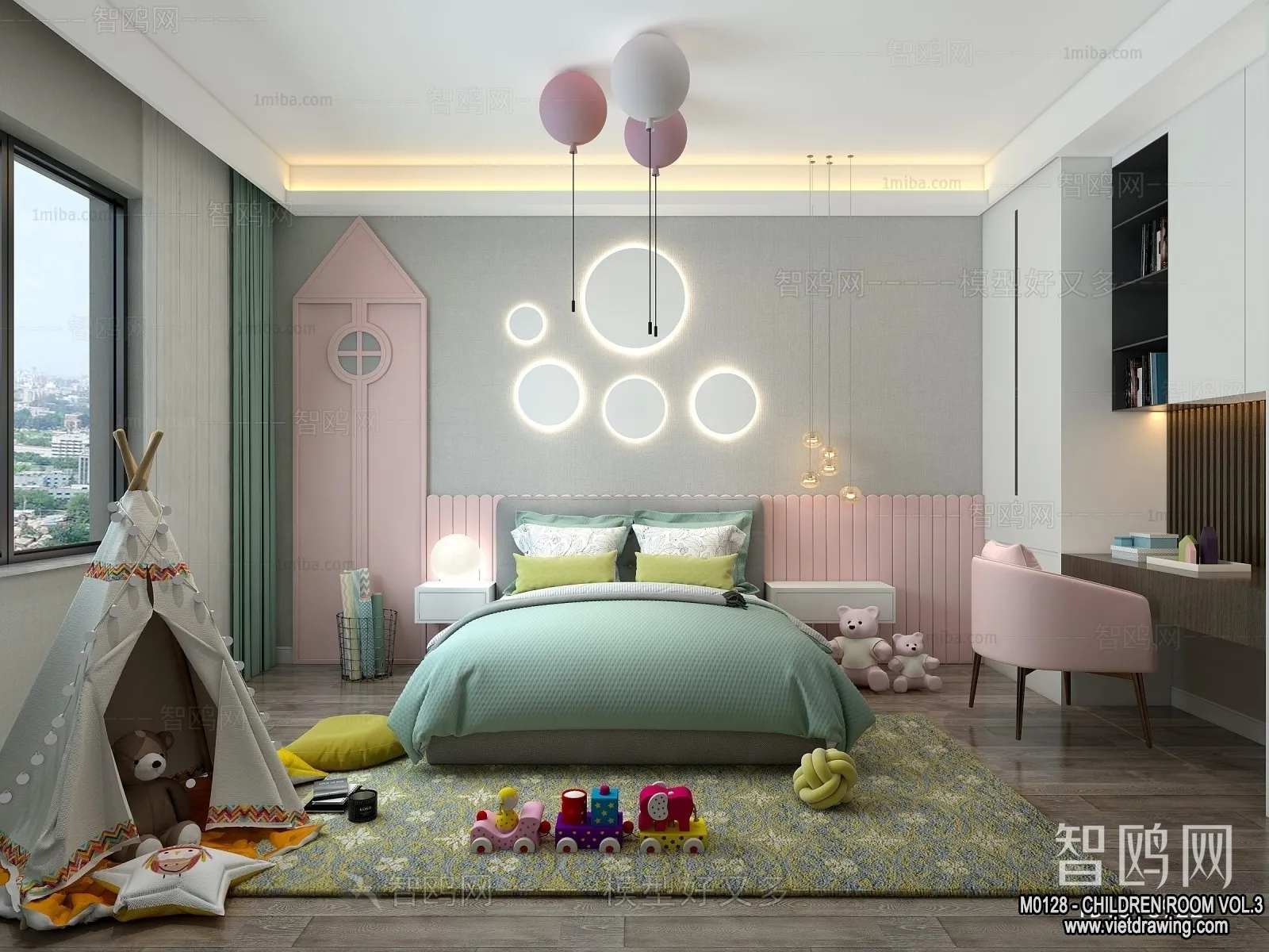 Children Room 3D Interior Scene – 3D Models – 303