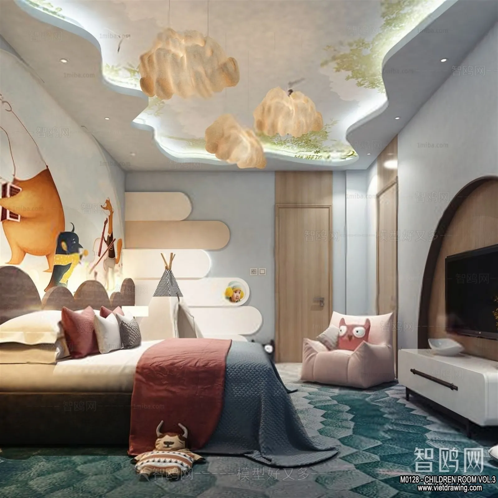 Children Room 3D Interior Scene – 3D Models – 311