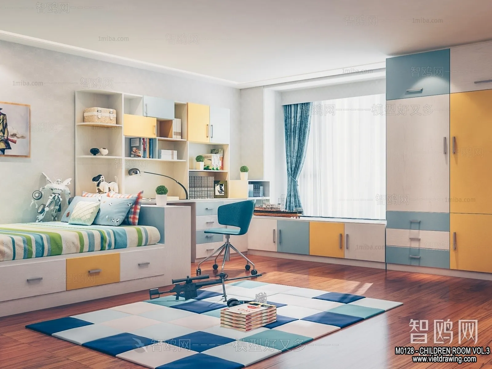 Children Room 3D Interior Scene – 3D Models – 316