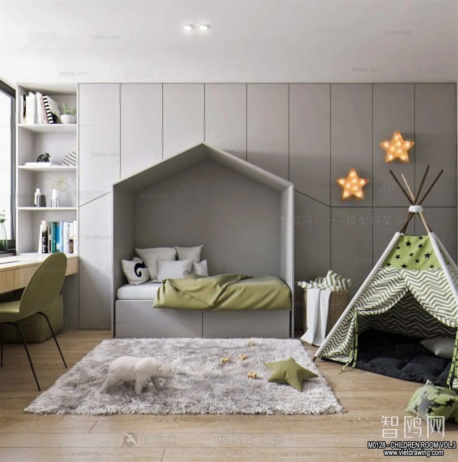 Children Room 3D Interior Scene – 3D Models – 318