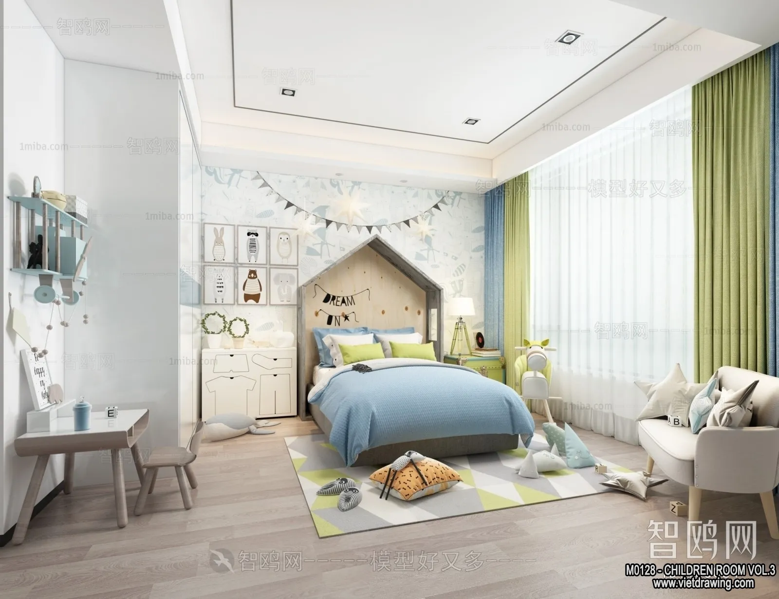 Children Room 3D Interior Scene – 3D Models – 319