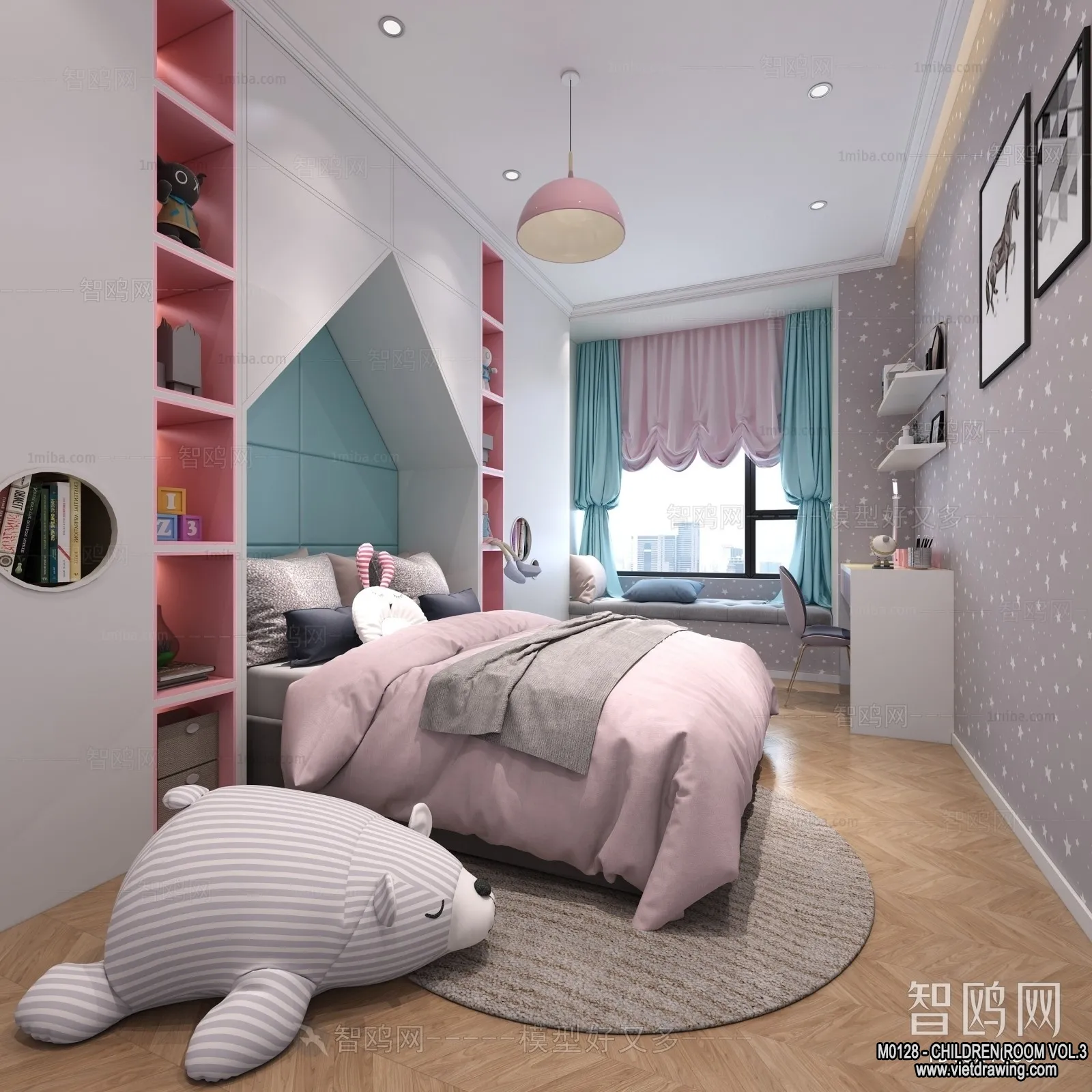 Children Room 3D Interior Scene – 3D Models – 324