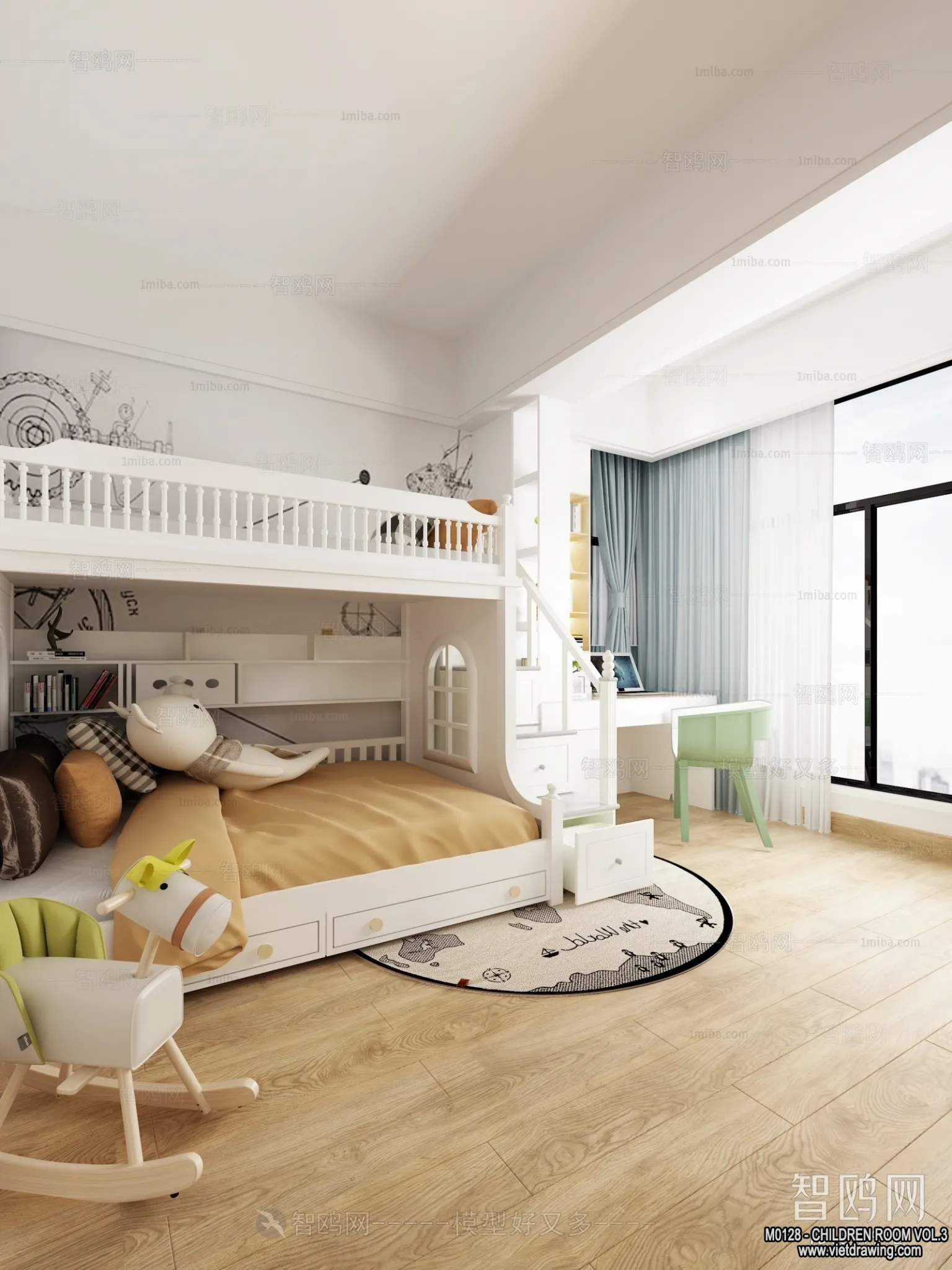 Children Room 3D Interior Scene – 3D Models – 326