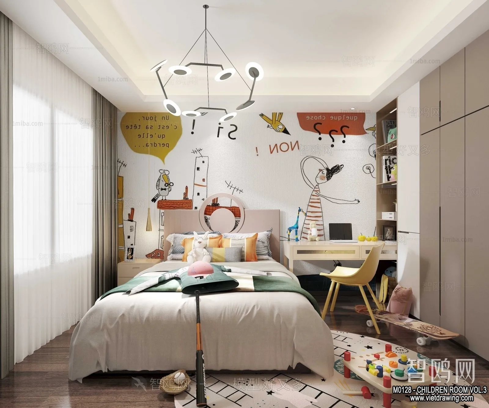 Children Room 3D Interior Scene – 3D Models – 333